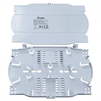 Equip Fiber Optic Splice Cassette 2x12 – Tray, Lid & 2 Core Holders