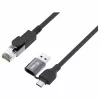 EQUIP GigaBit USB-C+A to RJ45 Adapter, Black
