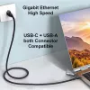 EQUIP GigaBit USB-C+A to RJ45 Adapter, Black