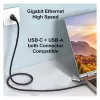 Equip Gigabit USB-C / USB-A to RJ45 Ethernet Adapter - Black