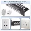 Equip Keystone Coupler USB 3.2 Gen 2 USB-C to USB-C Female to Female, White