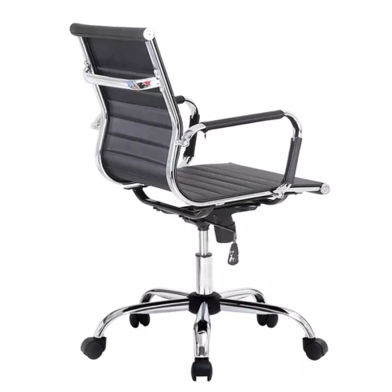 Equip Office Chair with Ribbed Upholstery/Backrest Black