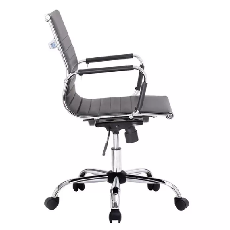 Equip Office Chair with Ribbed Upholstery/Backrest Black