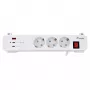Equip Power Strip CEE 7/7 90° to 3x Schuko / 2x USB-C + USB-A, White, 1.5m