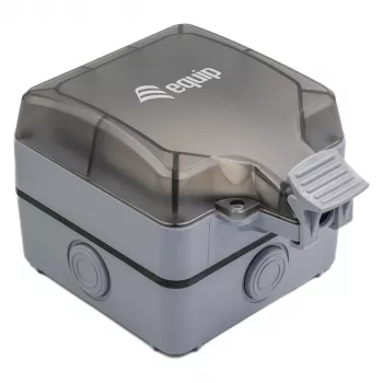 EQUIP Surface-Mount Box 1-Port Keystone Unshielded Outdoor Grey IP44
