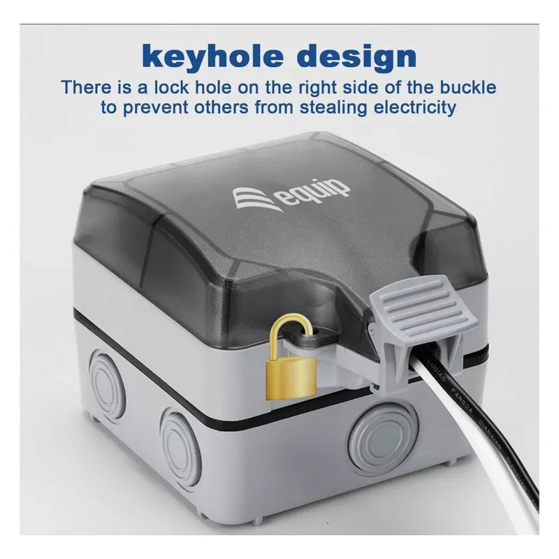 EQUIP Surface-Mount Box 1-Port Keystone Unshielded Outdoor Grey IP44