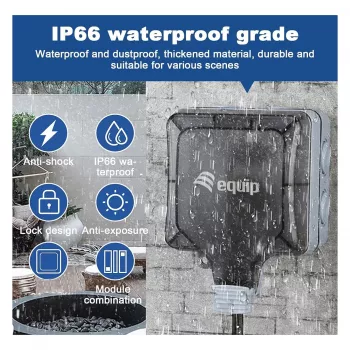 EQUIP Surface-Mount Box 1-Port Keystone Unshielded Outdoor Grey IP44
