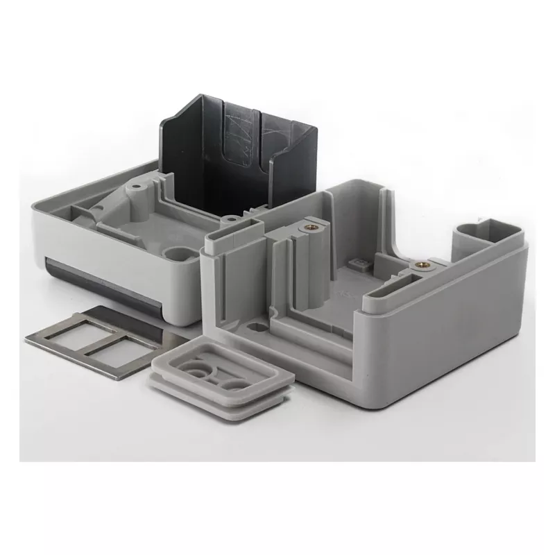 EQUIP Surface-Mount Box 2-Port Keystone Unshielded Outdoor Grey
