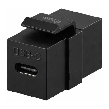 Equip USB-C Keystone Coupler, USB 3.2 Gen 2, USB-C Female to Female, Black