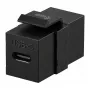 Equip USB-C Keystone Coupler, USB 3.2 Gen 2, USB-C Female to Female, Black