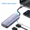 EQUIP USB-C Multiport Adapter, 2x HDMI, RJ45, 2x USB-A, USB-C PD 100W, Grey