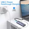 EQUIP USB-C Multiport Adapter, 2x HDMI, RJ45, 2x USB-A, USB-C PD 100W, Grey