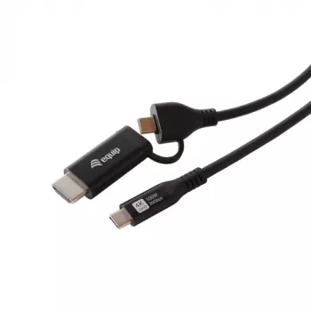 EQUIP USB-C to USB-C + HDMI Adapter with 100W Power Delivery, 4K 60Hz, 3m Aluminum