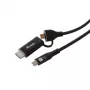 EQUIP USB-C to USB-C + HDMI Adapter with 100W Power Delivery, 4K 60Hz, 3m Aluminum