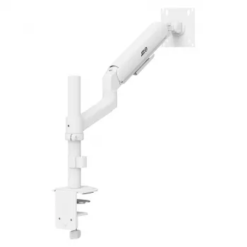 ERGO OFFICE ER-691 W Gas Spring Desk Mount for 17-32 inch Monitors up to 10 kg, Matte White