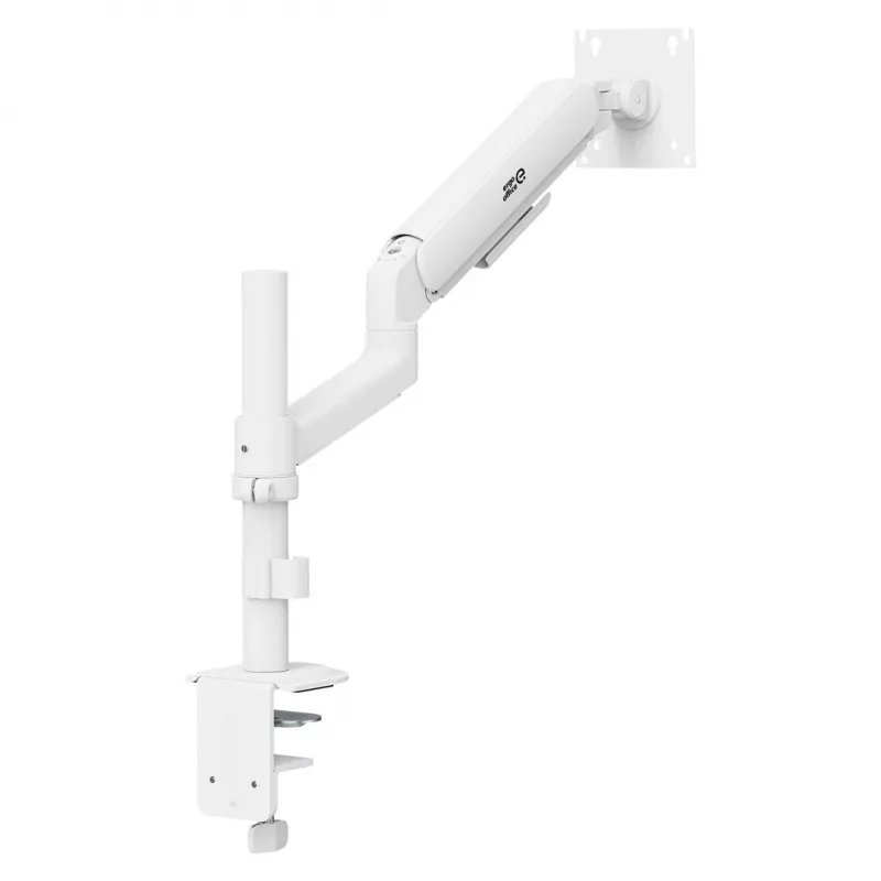 ERGO OFFICE ER-691 W Gas Spring Desk Mount for 17-32 inch Monitors up to 10 kg, Matte White