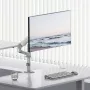 ERGO OFFICE ER-691 W Gas Spring Desk Mount for 17-32 inch Monitors up to 10 kg, Matte White