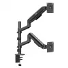 ERGO OFFICE ER-692 B Dual Monitor Desk Mount, Gas Spring Arm, Fits 17-32 inch, 1-10 kg per Arm, Matte Black