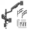 ERGO OFFICE ER-692 B Dual Monitor Desk Mount, Gas Spring Arm, Fits 17-32 inch, 1-10 kg per Arm, Matte Black