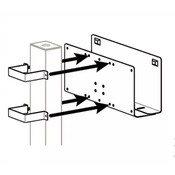 Ergotron Peripheral Mounting Bracket for 3x3 Posts, Steel, Black (60-158-100)