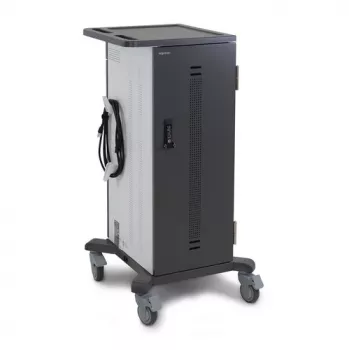 Ergotron YES35 Charging Cart for 35 Devices - Lockable, Grey/White, Up to 13.3 inch Screens