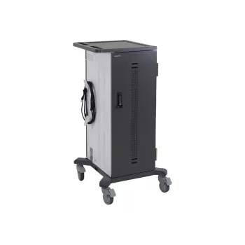Ergotron YES35 Charging Cart for 35 Devices - Lockable, Grey/White, Up to 13.3 inch Screens