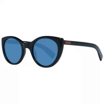 ERMENEGILDO ZEGNA Unisex Sunglasses ZC0009-01V50 - Black Acetate Frame Grey Lens 50/23/145 mm