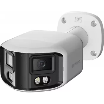 Ernitec Deimos Ultra 8MP Bullet IP Camera with 180° Panoramic Lens, IR & White Light Night Vision, PoE, IP66, NDAA Compliant (0070-08130)
