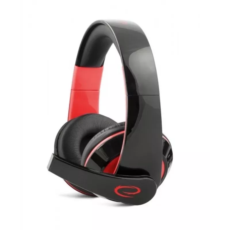Esperanza EGH300R Wired Gaming Headset with Omnidirectional Boom Microphone, Black/Red