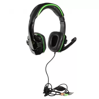 Esperanza EGH310G Gaming Headset with Boom Microphone, Wired, 3.5mm Jack, Black & Green