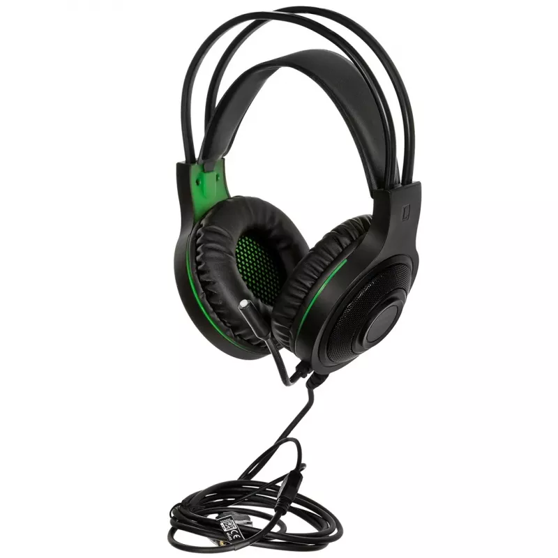 Esperanza EGH430 THUNDERBIRD Wired Gaming Headset with Microphone, Black & Green