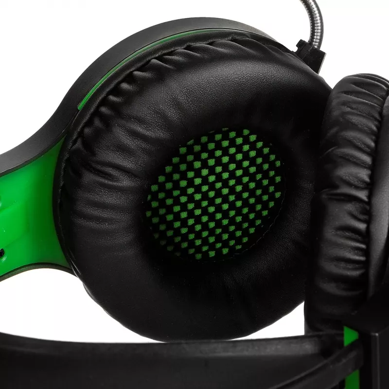 Esperanza EGH430 THUNDERBIRD Wired Gaming Headset with Microphone, Black & Green