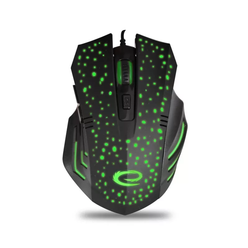 Esperanza EGM212 Wired Optical Gaming Mouse, 2400 DPI, 6 Buttons, USB, Right-Handed, Black