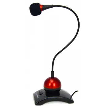Esperanza EH130 PC Microphone, Condenser, Omnidirectional, 3.5mm Jack, Black/Red