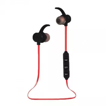 Esperanza EH186K Wireless In-Ear Sports Neckband Bluetooth Headphones with Mic, Black/Red