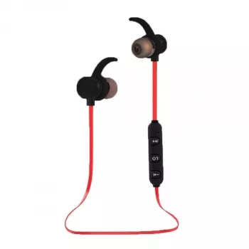 Esperanza EH186K Wireless In-Ear Sports Neckband Bluetooth Headphones with Mic, Black/Red