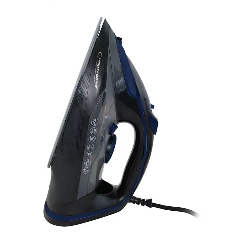 Esperanza EHI012 2600W Ceramic Soleplate Steam Iron, Black