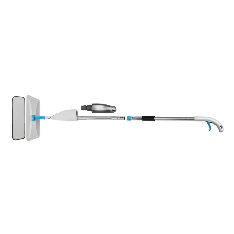 Esperanza EHS002 Flat Mop and Bucket Set with Self-Wringing Double Chamber, Grey/Green