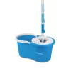 Esperanza EHS005 Rotary Mop System with Spin Wringer, Telescopic Handle, 6L Bucket, 2 Microfiber Heads, Green/Grey