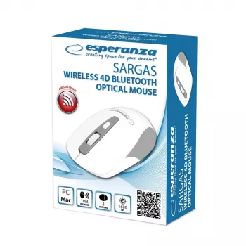 Esperanza EM130W Wireless Bluetooth 4D Mouse, White