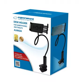 Esperanza EMH142 Desktop Mount for Phones and Tablets, Black