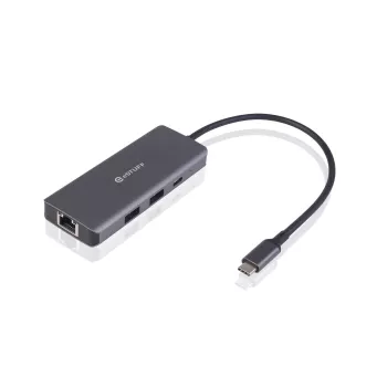 ESTUFF ES623013 USB-C 6-in-1 Mobile Hub 4K HDMI 2x USB-A 100W PD Aluminium Grey