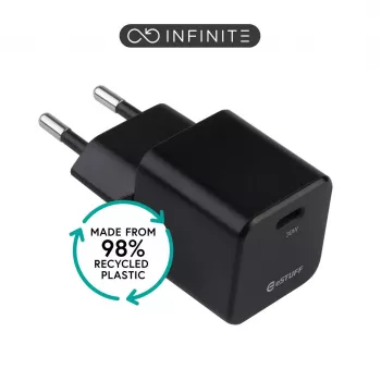 ESTUFF INFINITE (GRS) USB-C Charger 20W PD 3.0 EU Plug White