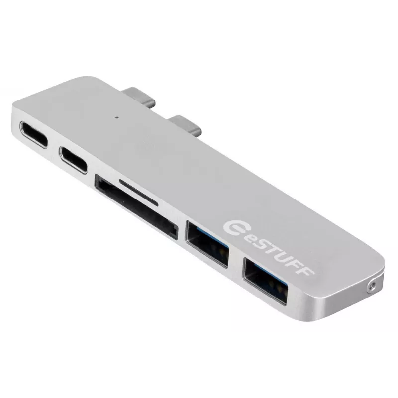 eSTUFF USB-C Slot-in Hub Pro Silver (ES84122-SILVER)