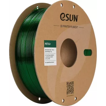 ESUN PETG+ 1.75mm Transparent Green 1kg Paper Spool 3D Printer Filament PETG+175T-G1P1