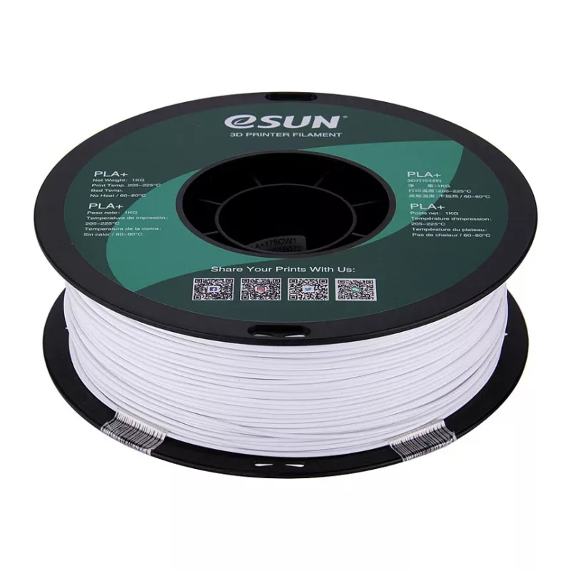 ESUN PLA+ 1.75mm Cold White 1kg 3D Printer Filament