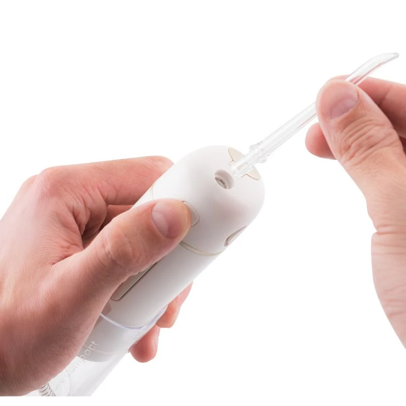 ETA Aqua Care Compact Cordless Oral Irrigator – 165 ml, White, 2 Nozzles, IPX7, USB Rechargeable