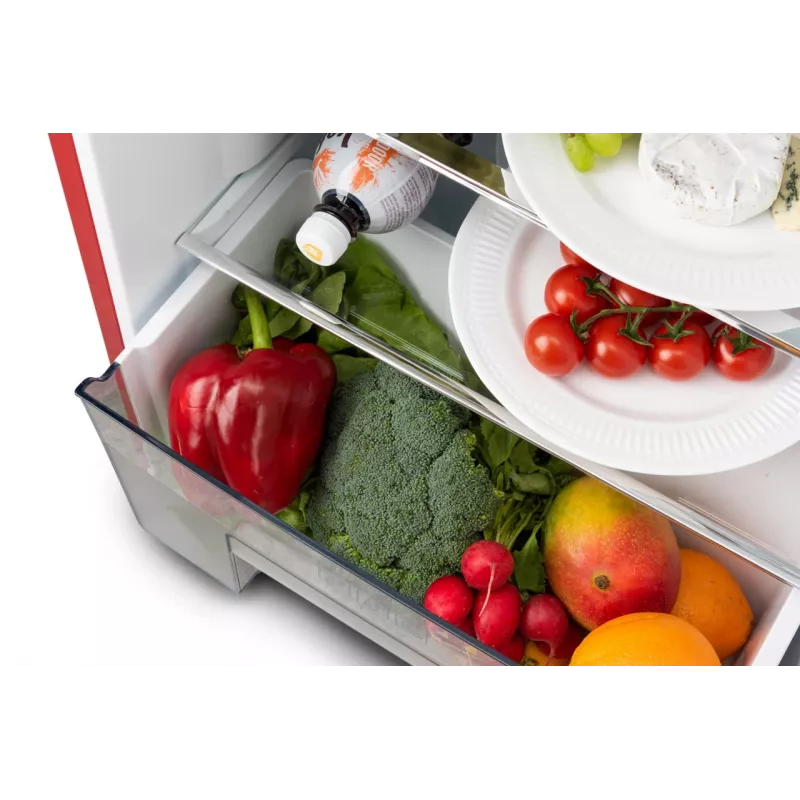 ETA Storio Retro Fridge Freezer 215L Freestanding Red Energy Class E