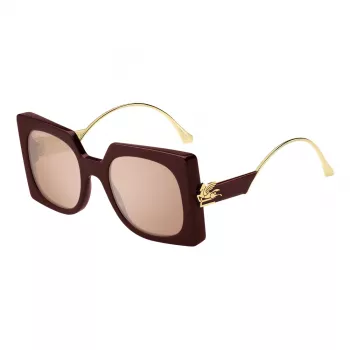 ETRO Women's ETRO0026SLHF Black Acetate Square Sunglasses with Grey Lenses 54/23/140 mm