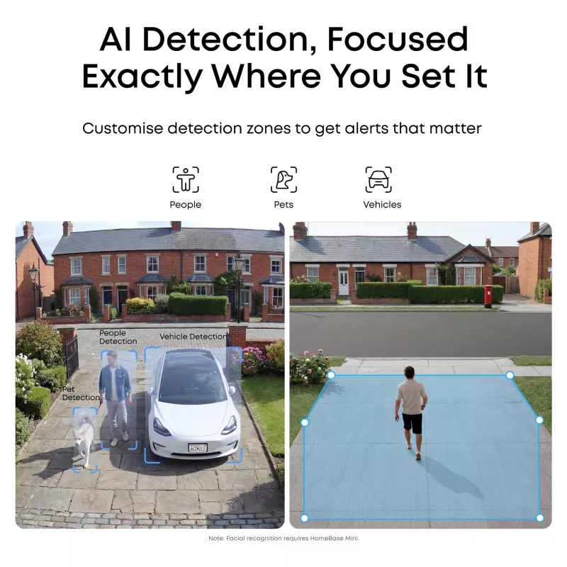 eufy eufyCam C36 solo 4K UHD Wire-Free Solar Security Camera, White